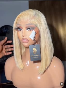 Bone straight blonde  unit