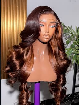 Wavy brown mixed unit